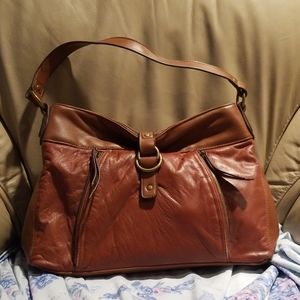 Good condition brown leather bag - Target